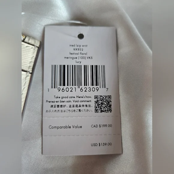 Kate Spade Cream Floral Cutout Wristlet NWT - Picture 3 of 5